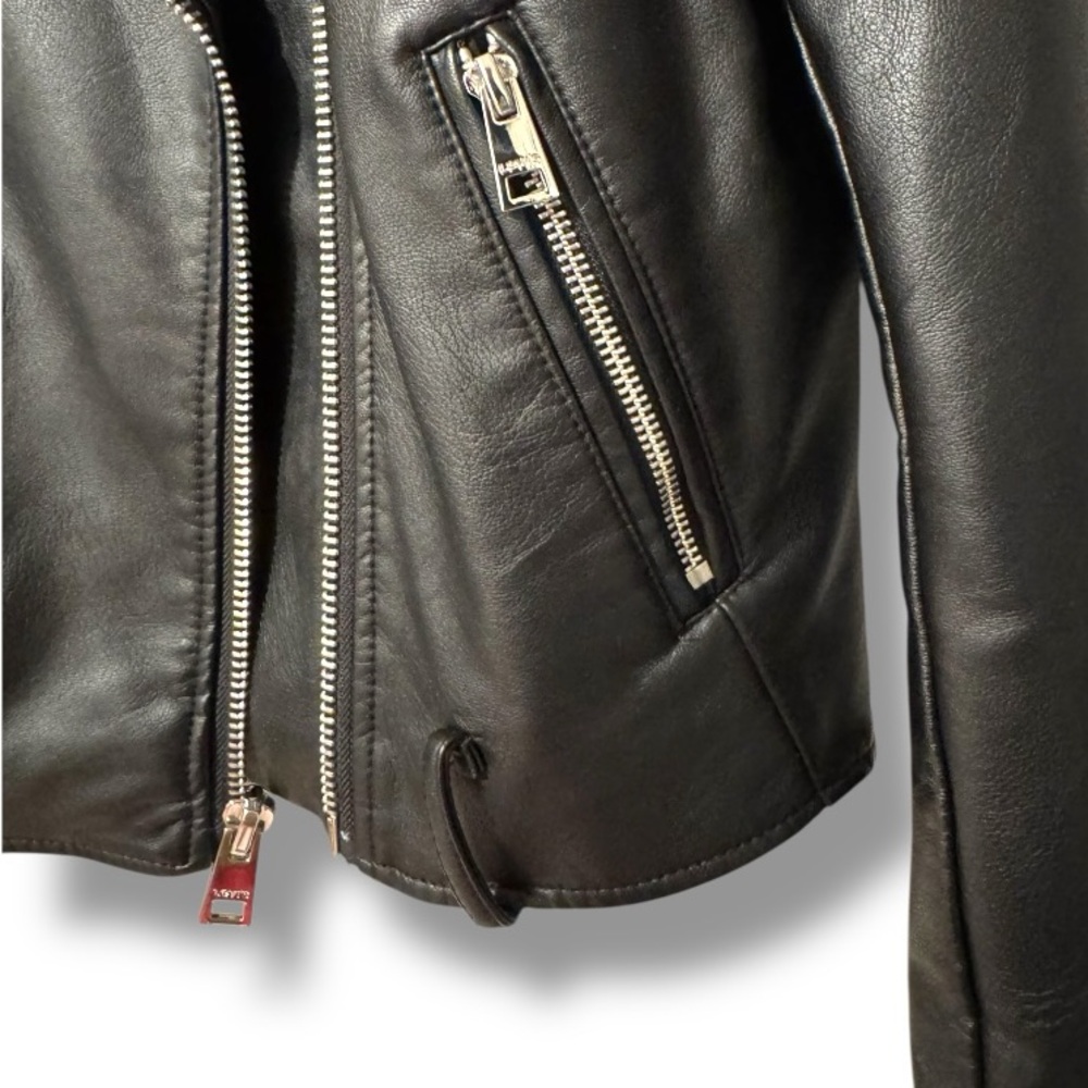 Levi’s Black Moto Jacket • Women’s Size M • New Without Tags • Zip Front - Picture 10 of 14